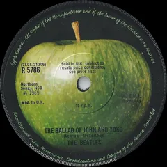 7” Beatles The Ballad Of John And Yoko R5786 Apple Records /00080