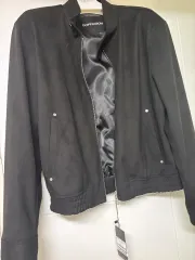 L ドフジェーソン PULL UP スウェード ボタン ハリントンジャケット ブラック