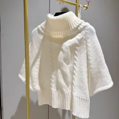 ケーブル編みタートルネックニットベスト 新品