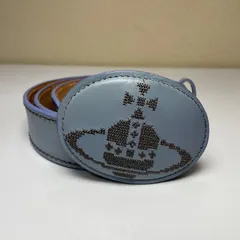 希少 Vivienne Westwood  レザーベルト オーブバックル ブルー