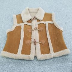 リアルムートンベスト 茶色 90〜100 シープスキン - メルカリ