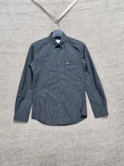 ラコステ レディース スリムフィット チェックパターン 長袖 カラーTシャツ