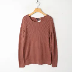 77/新品 UNIQLO ユニクロ コットン カシミア リブニット