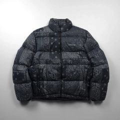 subciety ダウンジャケットペイズリー柄 バンダナ柄 L - メルカリ