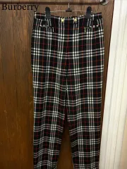 BURBERRY バーバリー 正規品 ブラック ノヴァチェック ウール スラックス