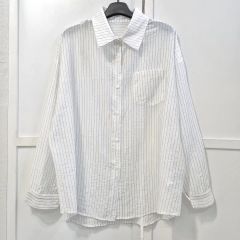 lawgy ストライプシュシュセットシャツ ブルー - メルカリ