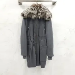40 / ディオール グレー シルバーファー ロング ダウン アウターのサムネイル