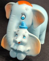昭和レトロ ディズニー ダンボ親子 三菱銀行 ソフビ 貯金箱 非売品