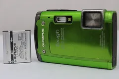 【返品保証】 オリンパス Olympus Tough TG-615 グリーン バッテリー付き コンパクトデジタルカメラ  e9625のサムネイル