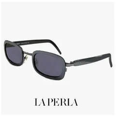 【未使用品】 La Perla ラペルラ サングラス spe503-t29 レディース メンズ ユニセックスモデル スクエア 型 セル巻き フレーム イタリア製 マットコバルトブルー カラーのサムネイル