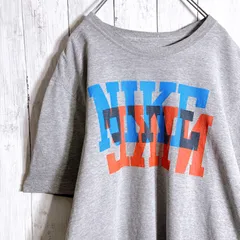 【入手困難】00s Vintage 古着 NIKE ナイキ グレー カラフルプリント 半袖Tシャツ