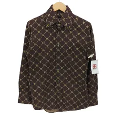バーバリーブラックレーベル BURBERRY BLACK LABEL ホース モノグラム ボタンダウン L/S シャツ メンズ JPN：1 