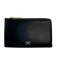 バレンシアガ BALENCIAGA ENVELOPE エンベロープ ロング コイン & カードホルダー フラグメントケース 黒ブラック ブランド古着ベクトル 中古☆AA★▲■260110