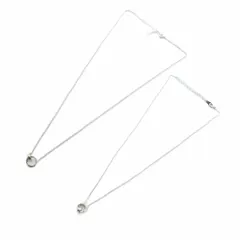 カナルヨンドシー canal4℃ ペアネックレス セット ラインストーン リング アクセサリー Silver925 ロゴ シルバー色 ■GY18 /MQ