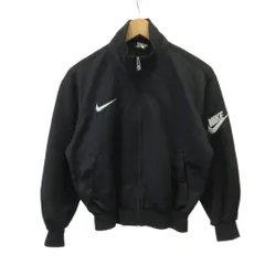 ナイキ NIKE ジャンパー ジャージ 上着 S 黒 ブラック 長袖 スタンドカラー 無地 /YU ■GY99