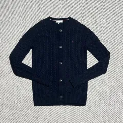 S Tommy Hilfiger トミーヒルフィガー ウィメンズ ネイビー ケーブル ニット カーディガン