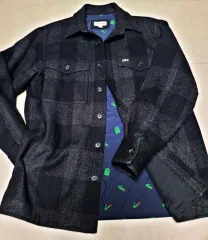 ラコステ ブラック CHECK ウール ジャケット 95 ウール 1313