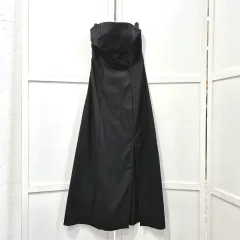 サイダーリネンブレンド チューブトップ ロングワンピース