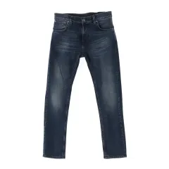 Nudie Jeans(ヌーディージーンズ) Thin Finn(シンフィン) スリムフィット ブラック ウェフト Indigo(インディゴ) デニムパンツ ジーンズ