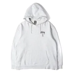 STUSSY ステューシー パーカー ヘザーグレー サイズ:XL | 00s ワールドツアーロゴ スウェットパーカー | トップス フーディー プルオーバー | 00年代 アーカイブ【メンズ】【中古】
