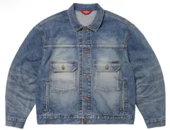 シュプリーム ディストレスド セルビッジ トラッカー ジャケット ウォッシュド Indigo - 24FWのサムネイル