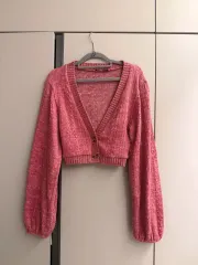 ZARA クロップドニットカーディガン