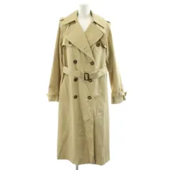 ランバン LANVIN トレンチコート ロング丈 フード 裏地チェック柄 アウター 44 ベージュ /AN27のサムネイル