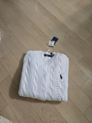 ポロ ラルフローレン ケーブル ニット カーディガン XS 白