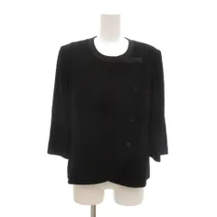 ハーディエイミス HARDY AMIES ノーカラー ジャケット 11 黒 ブラック 七分袖 /NL ■GY60のサムネイル