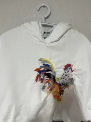 正規品) MSGM 白 刺繍 クロップド フーディー Tシャツのサムネイル