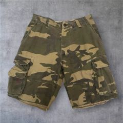 00s Y2K】アバクロ デストロイ加工 カーゴショーツ ミリタリー 迷彩