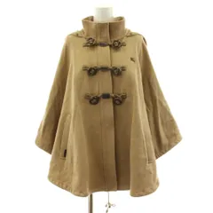 バーバリーブルーレーベル BURBERRY BLUE LABEL ポンチョ ジャケット フード 裏起毛 ロゴ刺繍 38 ベージュ E1F08-450-40 /KU ■ECE003のサムネイル