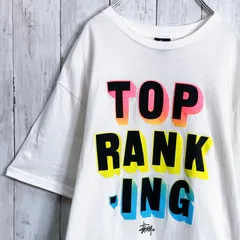 【入手困難】00s Vintage 古着 ステューシー STUSSY ホワイト カラフル 半袖Tシャツ #491のサムネイル