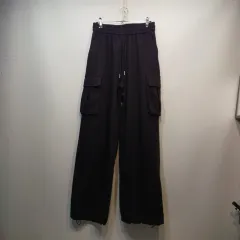 ブラック カーゴ ワイド トレーナー パンツ 26 28 サイズ 春 秋 63291