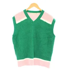 マルニ MARNI ユニクロ UNIQLO ベスト ウール XXL 緑 グリーン ピンク Vネック /GP ■GY58のサムネイル