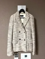 イザベル マラン virgin wool ニット ジャケット ツイード ブレーザー ダブルボタン スーツ オフィスルック オールドマネーのサムネイル