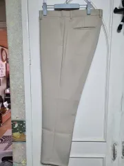 ベージュ コットン パンツ スーツ ズボン