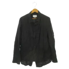 ユナイテッドアローズ ブルーレーベル UNITED ARROWS BLUE LABEL リネンシャツ 麻 長袖 M 黒 ブラック /AH3 ■GY99のサムネイル