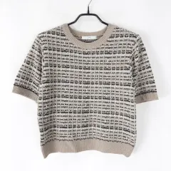 ラスティ ツイード クロップド 半袖 Tシャツ