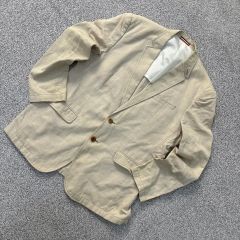 トロイブロス 麻綿 テーラードジャケット L ベージュ リネン - メルカリ