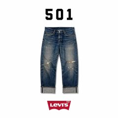 Levi's 501 木製看板 ディスプレイボード - メルカリ