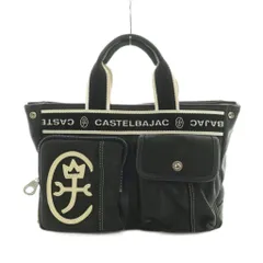 カステルバジャック CASTELBAJAC ドミネ ハンドバッグ 黒 白 /MI ■GY18