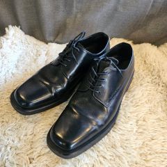 00s ALFANI スクエアトゥ レザー シューズ US9M ブラック 00s ALFANI スクエアトゥ レザー シューズ US9M ブラック - メルカリ