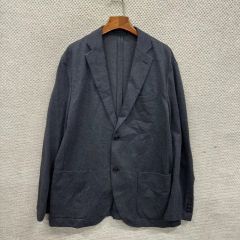 美品】無印良品 リネン 麻 テーラードジャケット XLサイズ ネイビー 紺 