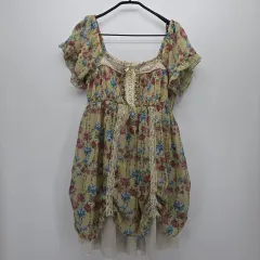 axesfemme ロマンチック フラワー レイヤード シフォン ONE PIECE C50298