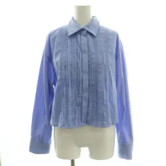 N.Natural Beauty Basic N.ナチュラルビューティーベーシック クロップドピンタックシャツ M 青 ブルー /SS ■OS ■GY49のサムネイル