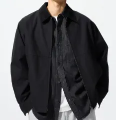M UNIQLO ユニクロ ジップアップ ショート ブルゾン ブラック
