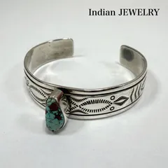 インディアンジュエリー アクセサリー ターコイズ ブレスレット バングル ナバホ族 インディアンジュエリー メンズ - ISItems【USED】【古着】【中古】50158366
