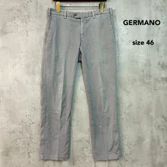 GERMANO ジェルマーノ 46 イタリア製 テーパードパンツ チノパン スラックス トラウザーズ コットンパンツ カジュアル ビジネス センタープレス ストレッチ スリムフィット グレー 3528 3906 0172 ボトムス ズボン ★ ■■のサムネイル