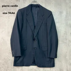 pierre cardin ピエールカルダン 94A6 ネイビー ストライプ テーラードジャケット 高島屋 Takashimaya 背広 スーツ上 ウール100% ピュアウール ビジネス オフィス フォーマル 冠婚葬祭 式典 2ボタン ★ ■■のサムネイル